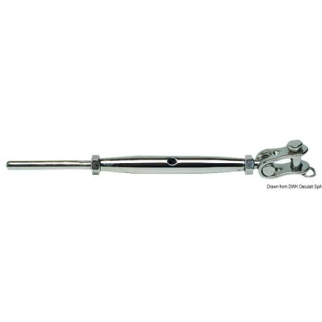 Tensor cu falca articulata, inox AISI 316, 6mm