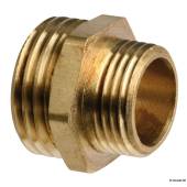 Niplu dublu din alama OSCULATI, filet 3/8" x 1/2"