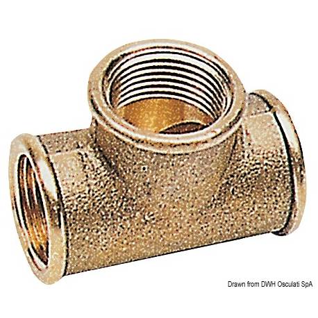 Imbinare in T din alama OSCULATI, filet 3/4" x 1/2" x 3/4"