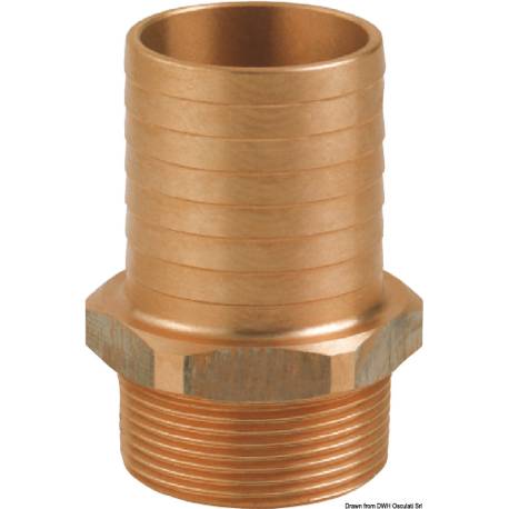 Racord furtun tip tata GUIDI, bronz, 2" x 50 mm