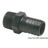 Adaptor furtun OSCULATI, policarbonat negru, 1 1/2", 10buc