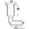 Skin fitting cu adaptor furtun la 90°, nylon, 2" x 50mm