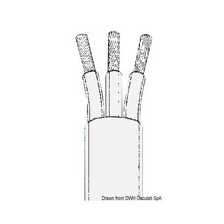 Cablu electric tripolar, gri deschis, 4 mm²