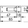 Zavor din inox finisat OSCULATI 38.214.00, 85x27mm