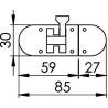 Zavor din alama cromata OSCULATI 38.177.00, 85x31mm