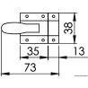 Incuietoare cu maner OSCULATI 38.190.00, inox AISI316, 48x38 mm