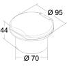 Dus OSCULATI Classic Evo alb, furtun PVC 4m, montare pe suprafata plana