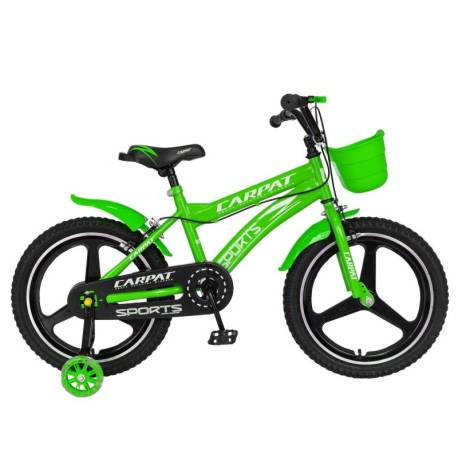 Bicicleta copii 5-7 Ani CARPAT Kids C1800M roti 18", Verde/Alb