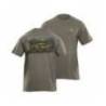 Tricou FLYING FISHERMAN Brown Trout Olive Tee M