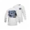 Bluza pescuit FLYING FISHERMAN Midnight Angler Pirate White, bumbac, L