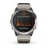 Ceas GARMIN quatix 6X Solar Titanium cu brataraTitanium 51mm