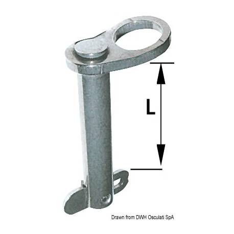 Drop nose pin AISI 316 80 mm Ø 10 mm B