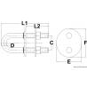 Brida OSCULATI De Luxe U-bolt, inox AISI304, 155 x 15.9 mm