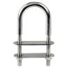 Brida OSCULATI U-bolt inox AISI316 110mm, cu 2 placi 60x15mm, 5buc/cutie