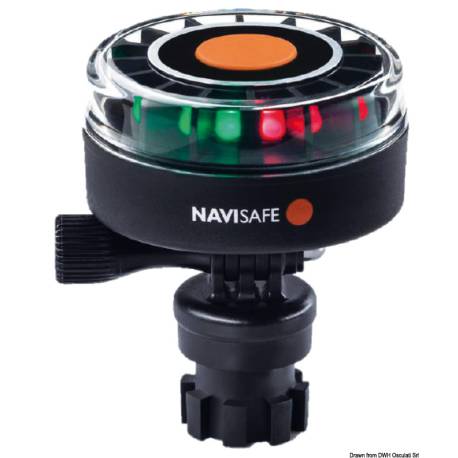 Lumina navigatie NAVISAFE Navilight 360° tricolora cu baza Navimount