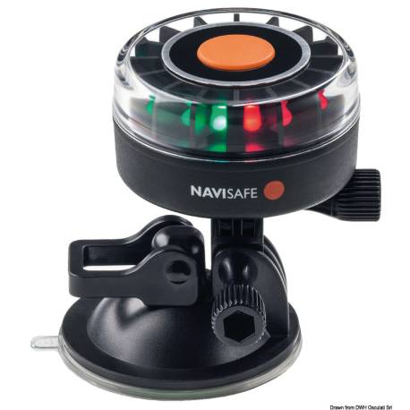 Lumina navigatie NAVISAFE Navilight 360° tricolora cu baza cu ventuza