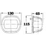 Lumina navigatie OSCULATI Maxi 20 corp inox AISI316, 112.5° rosu/stanga 12V