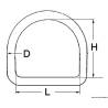 Inel D inox 8x50mm, 10buc/plic