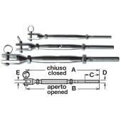 Tensor pentru cablu din inox GFN 195308, 8mm, inox AISI316