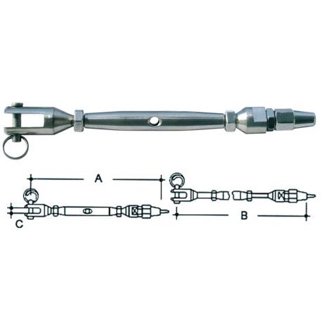 S.S.RIGGING SCREW FOR S.S.CABLE 6x3