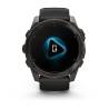 Ceas GARMIN fēnix 8 – 51 mm, AMOLED Sapphire, Carbon grey DLC cu curea din silicon neagră/Pebble Grey