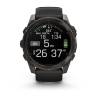 Ceas GARMIN fēnix 8 – 51 mm, AMOLED Sapphire, Carbon grey DLC cu curea din silicon neagră/Pebble Grey