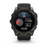 Ceas GARMIN fēnix 8 – 51 mm, AMOLED Sapphire, Carbon grey DLC cu curea din silicon neagră/Pebble Grey