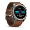 Ceas GARMIN fēnix 8 – 51 mm, AMOLED Sapphire, Titan cu curea din piele Chestnut