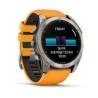 Smartwatch GARMIN fēnix 8 – 51 mm, AMOLED Sapphire, Titan cu curea din silicon Spark Orange/Graphite