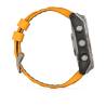 Smartwatch GARMIN fēnix 8 – 51 mm, AMOLED Sapphire, Titan cu curea din silicon Spark Orange/Graphite