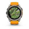 Smartwatch GARMIN fēnix 8 – 51 mm, AMOLED Sapphire, Titan cu curea din silicon Spark Orange/Graphite