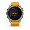 Smartwatch GARMIN fēnix 8 – 51 mm, AMOLED Sapphire, Titan cu curea din silicon Spark Orange/Graphite