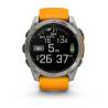 Smartwatch GARMIN fēnix 8 – 51 mm, AMOLED Sapphire, Titan cu curea din silicon Spark Orange/Graphite