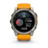 Smartwatch GARMIN fēnix 8 – 51 mm, AMOLED Sapphire, Titan cu curea din silicon Spark Orange/Graphite