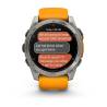 Smartwatch GARMIN fēnix 8 – 51 mm, AMOLED Sapphire, Titan cu curea din silicon Spark Orange/Graphite