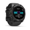 Ceas GARMIN fēnix 8 – 51mm, AMOLED Slate grey, curea din silicon negru