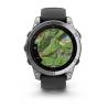 Ceas GARMIN fēnix E – 47mm, AMOLED, oţel inoxidabil, curea din silicon negru