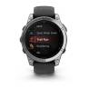 Ceas GARMIN fēnix E – 47mm, AMOLED, oţel inoxidabil, curea din silicon negru