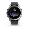 Ceas GARMIN fēnix E – 47mm, AMOLED, oţel inoxidabil, curea din silicon negru