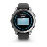 Ceas GARMIN fēnix E – 47mm, AMOLED, oţel inoxidabil, curea din silicon negru