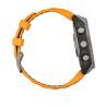 Ceas GARMIN fēnix 8 – 47mm, AMOLED Sapphire, Titan, curea din silicon Spark Orange/Graphite