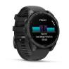 Ceas GARMIN fēnix 8 – 47mm, AMOLED Slate grey, curea din silicon negru