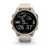 Ceas GARMIN fēnix 8 – 43mm, AMOLED Sapphire, Soft Gold, curea din silicon Fog Grey/Dark Sandstone