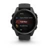 Ceas GARMIN fēnix 8 – 43mm, AMOLED Sapphire, Titan DLC gri carbon cu curea din silicon neagră/Pebble Grey