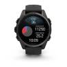 Ceas GARMIN fēnix 8 – 43mm, AMOLED Sapphire, Titan DLC gri carbon cu curea din silicon neagră/Pebble Grey