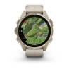 Ceas GARMIN fēnix 8 – 43mm, AMOLED Sapphire, Soft Gold, curea din piele Limestone