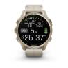 Ceas GARMIN fēnix 8 – 43mm, AMOLED Sapphire, Soft Gold, curea din piele Limestone