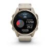 Ceas GARMIN fēnix 8 – 43mm, AMOLED Sapphire, Soft Gold, curea din piele Limestone