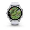 Ceas GARMIN fēnix 8 – 43mm, AMOLED Argintiu cu curea din silicon Whitestone