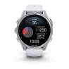 Ceas GARMIN fēnix 8 – 43mm, AMOLED Argintiu cu curea din silicon Whitestone